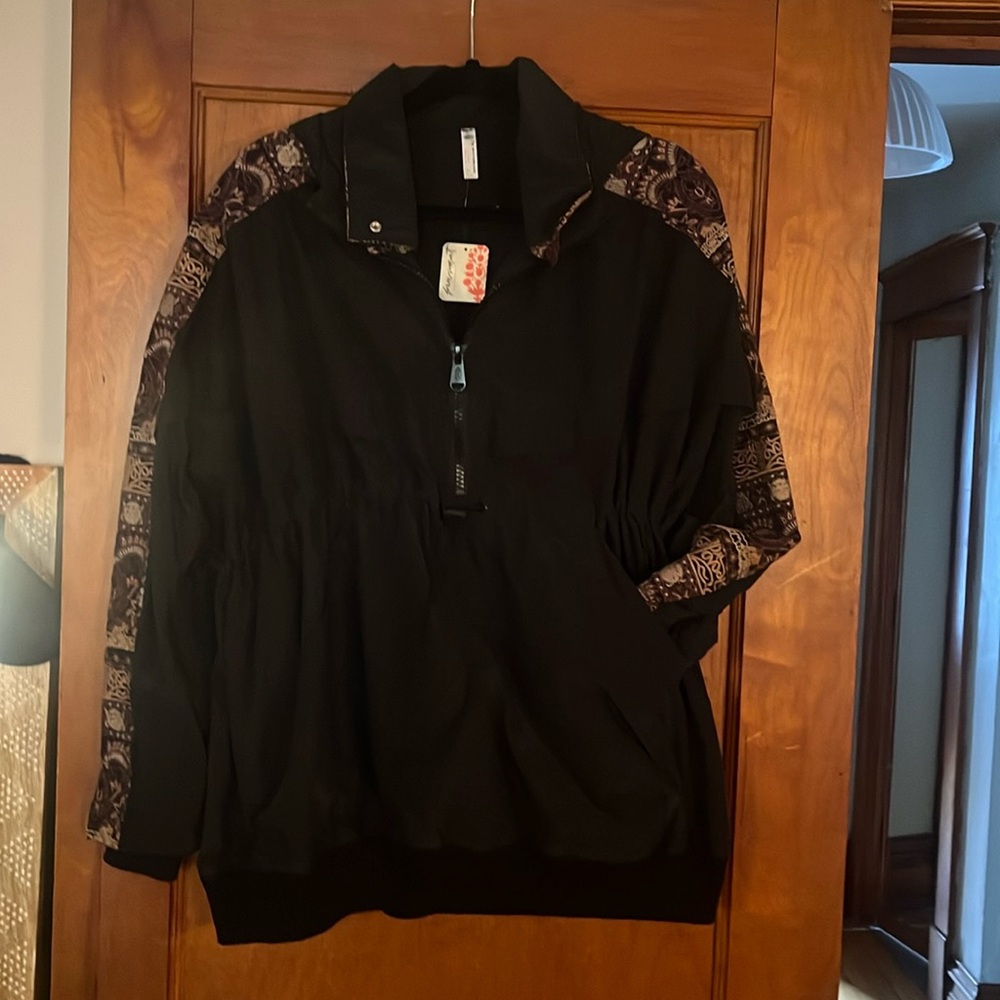 NWT Free People FP Movement She Fly Jacket Black Size Small
